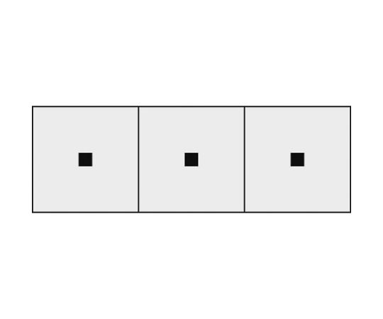 アルファベットステッカー 30×30 点 透明地/黒文字 3枚入