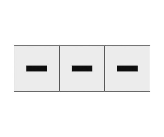 アルファベットステッカー 30×30 ハイフン 透明地/黒文字 3枚入