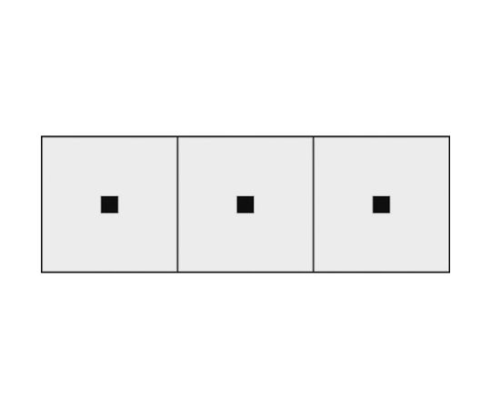 アルファベットステッカー 50×50 点 透明地/黒文字 3枚入