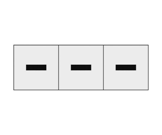 アルファベットステッカー 50×50 ハイフン 透明地/黒文字 3枚入