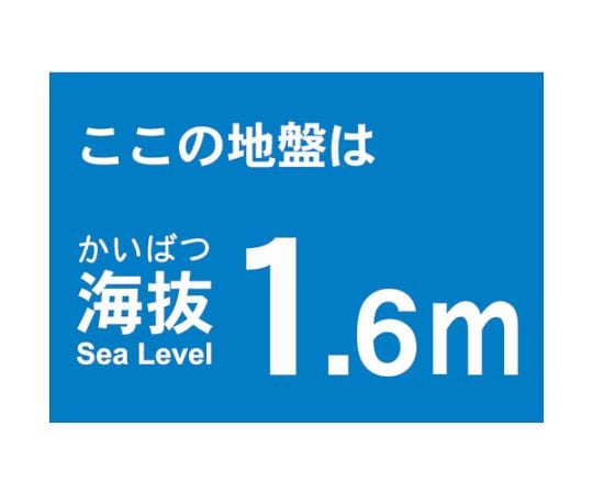 海抜ステッカー　1.6m　（2枚入）