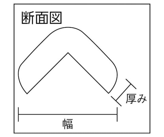 安心クッション　L字型　細　1本入り　クリア　TCG-01