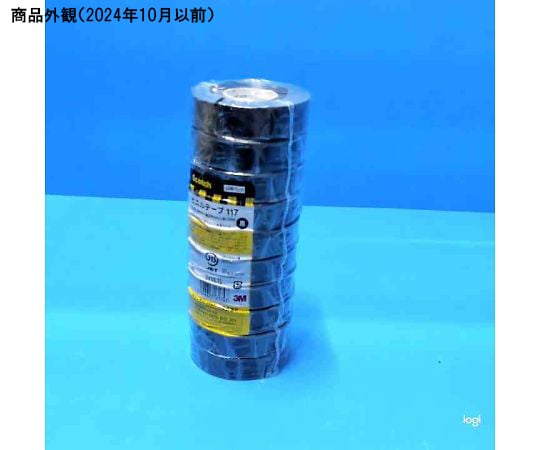 61-2768-50 ビニールテープ 117 黒 19mmX20m 10巻入り 117 BLA