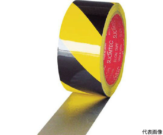 危険表示用反射テープ 90mm×10m黄/黒 965200-00-90X10