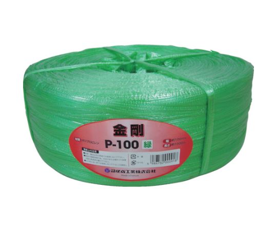 手結束用PP縄（テープ）P-100 緑 P-100GN
