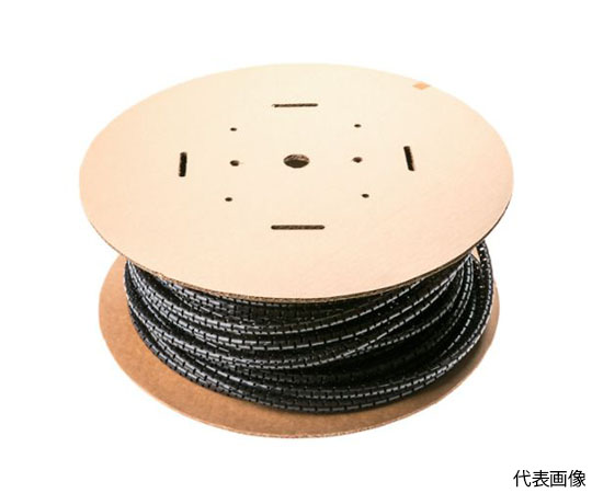電線保護チューブ　スリット型スパイラル　パンラップ　束線径18.3Φmm　30m巻き　黒　PW75F-C20