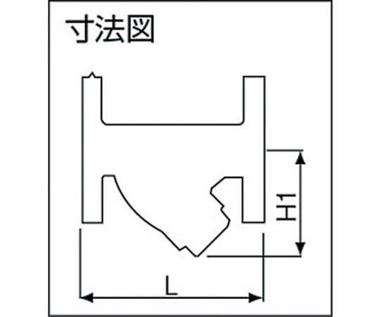 61-2837-90 Y形ストレーナ（球状黒鉛鋳鉄） 80メッシュ 呼び径：32A