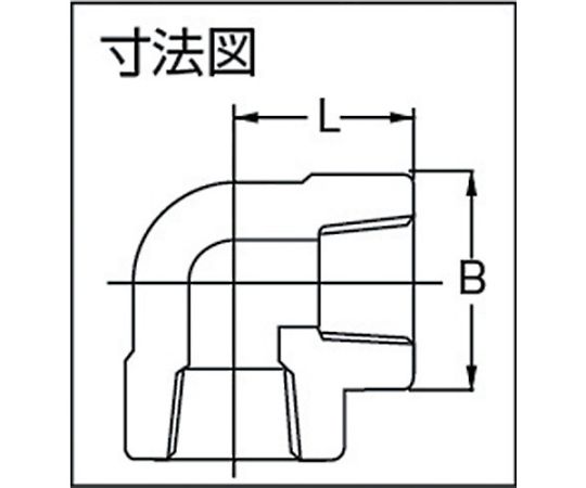 90°エルボ 90E 25A 炭素鋼 ねじ込み 90E-PT-25A