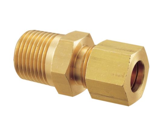 黄銅製ハーフユニオン　Φ12×3/8B　銅管用　くい込み継手