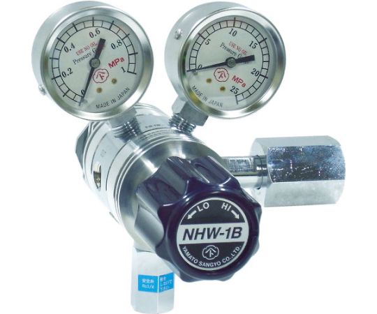ガス調整器 分析機用フィン付二段圧力調整器 NHW-1B 炭酸ガス NHW1BTRCCO2