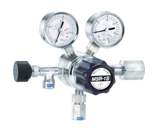 61-2904-83 ガス調整器 分析機用二段圧力調整器 MSR-1S 酸素・窒素 