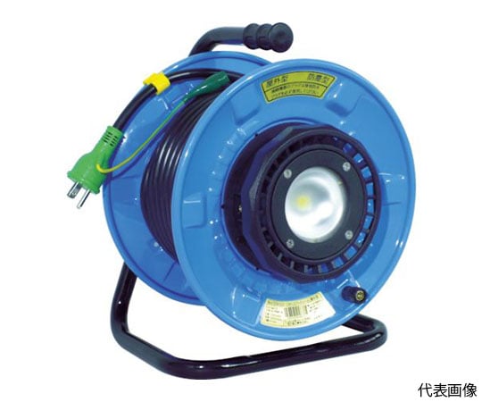 電工ドラム 防雨防塵型LEDライトリール（照明付ドラム） 過負荷漏電保護兼用 20m SDW-EK22-10W