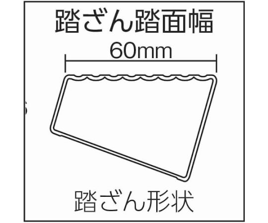 61-2966-76 専用脚立SEC-S型 溶接タイプ 天板高さ1.5m SEC-S150 【AXEL