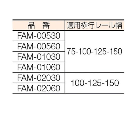FA型電気トロリ結合式電気チェーンブロック1t・3m　FAM-01030