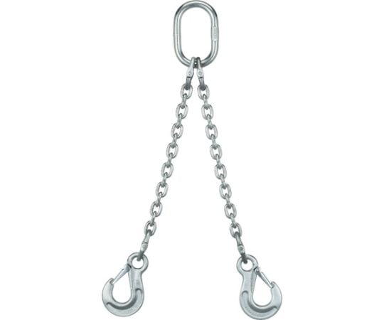 SUS製チェーンスリング2本吊りスリングフックタイプ　1.3t