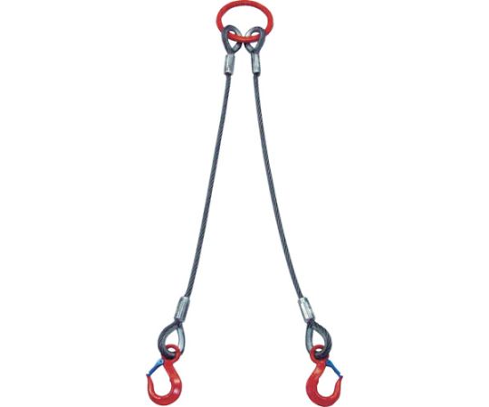 2本吊 ワイヤスリング 1t用×1m（1011685） 2WRS 1TX1