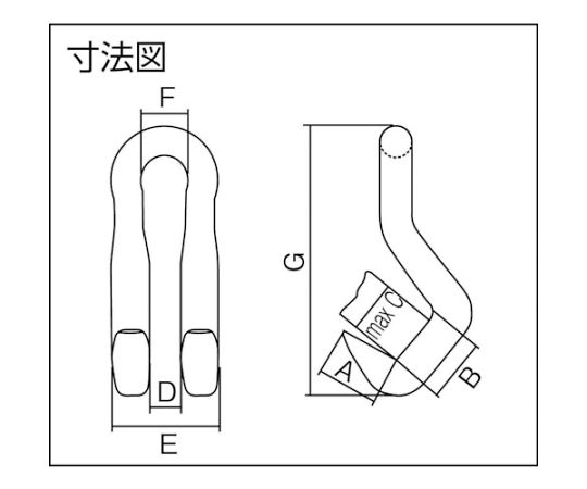 ネツレン DL型 3TON フック (1個) 品番：E2612-