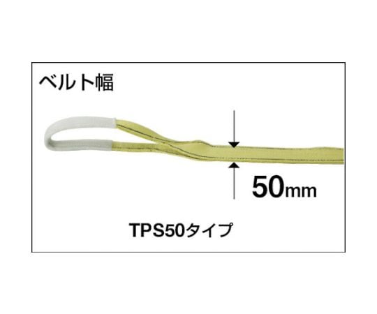 61-2995-28 ポリエステルスリング JIS3等級 両端アイ形 50mmX2.5m