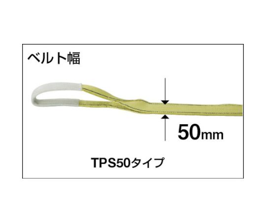 61-2995-29 ポリエステルスリング JIS3等級 両端アイ形 50mmX3.0m