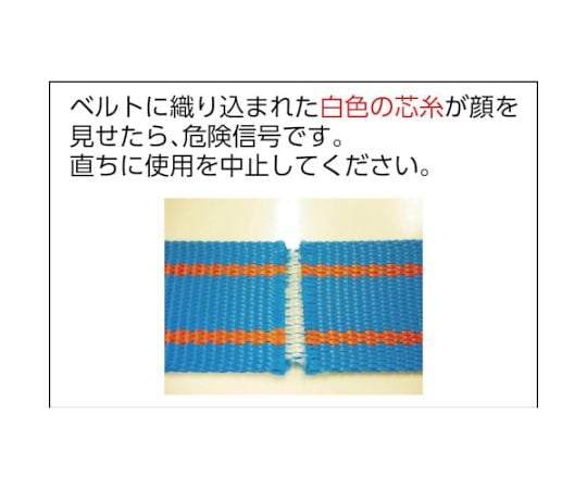 ［取扱停止］ブルースリング（JIS3等級・両端アイ形）荷重1.6t　全長2.5m　3E50X2.5