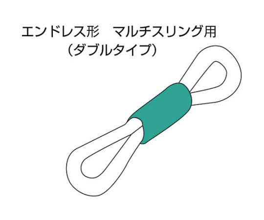 補強筒SMT（4mm厚／マジックテープタイプ）HN1t用×0.5m ダブル（ラウンドスリング用） SMT-HN1.0X0.5-W