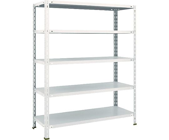 軽量棚　中棚ボルトレス型1200X450X1500　5段　ネオグレー