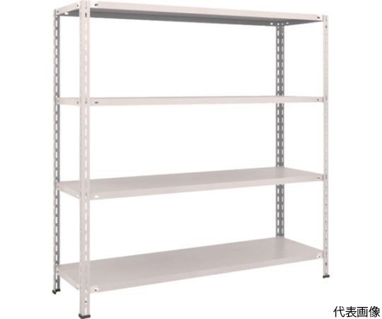 軽量棚　中棚ボルトレス型1500X450X1500　4段　ネオグレー