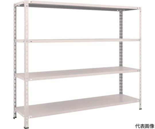 軽量棚　中棚ボルトレス型1800X450X1500　4段　ネオグレー