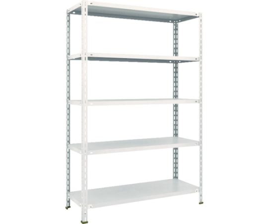 軽量棚　中棚ボルトレス型1200X450X1800　5段　ネオグレー