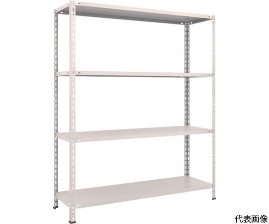 軽量棚　中棚ボルトレス型1500X450X1800　4段　ネオグレー