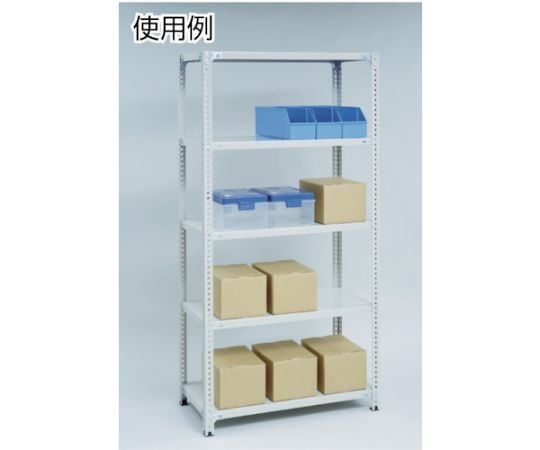棚① アズワン スチールラック 600×400×750mm ホワイト L21999W 1台 1-2159