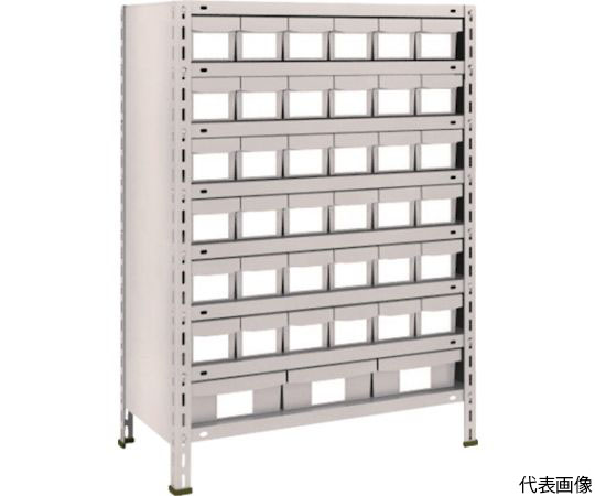 軽量棚875X450X1200　樹脂引出　小X36大X3　ネオグレー