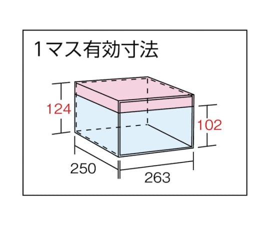 □TRUSCO スチール製区分棚 KB型 コボレ止め付 W875×D250×H925 3列7段