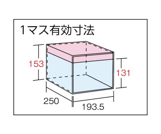 スチール製区分棚 KB型 コボレ止め付 W875×D250×H1800 4列10段　KB-4100