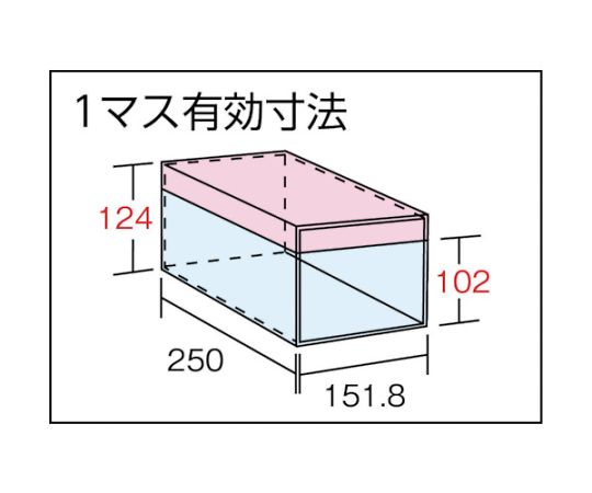 61-3016-42 スチール製区分棚 KB型 コボレ止め付 W875×D250×H1800 5列