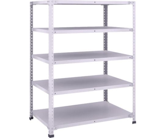 軽量150型中棚ボルトレス棚 W900XD600XH1200 5段
