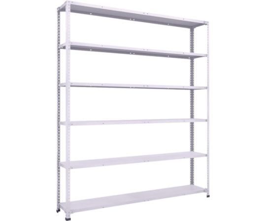 軽量150型中棚ボルトレス棚 W1800XD300XH2100 6段