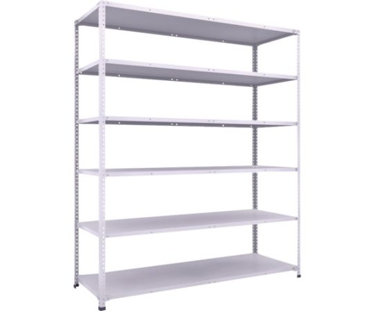 軽量150型中棚ボルトレス棚 W1800XD600XH2100 6段