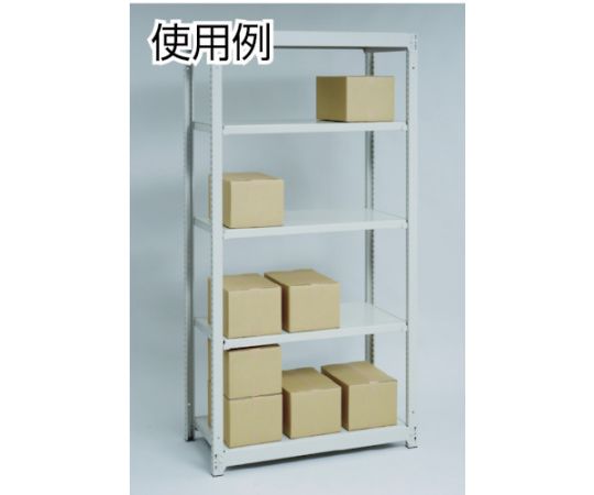 トラスコ】 TRUSCO M1.5型軽中量棚 1160X595X1200 4段連結 ネオグレー ...