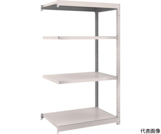 スチールラック M1.5型軽中量棚 860×595×H1500 4段連結 ネオグレー
