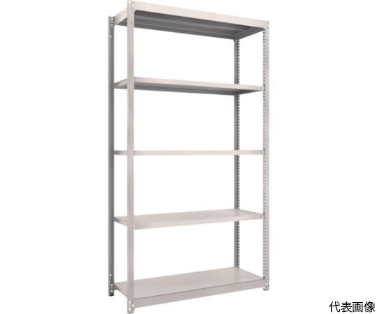 スチールラック M1.5型軽中量棚 1160X445XH2100 5段単体 ネオグレー