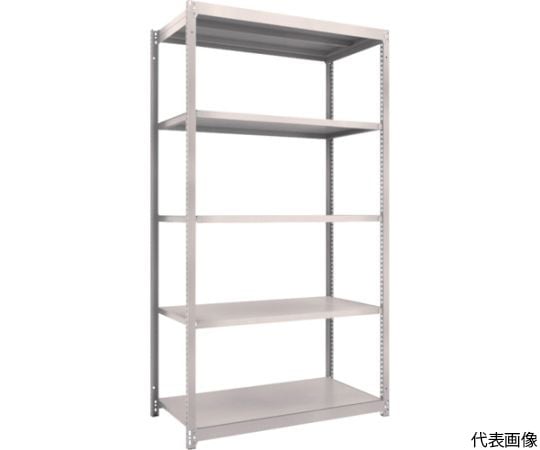 スチールラック M1.5型軽中量棚 1160X595XH2100 5段単体 ネオグレー