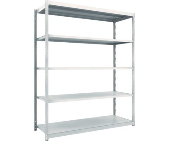 スチールラック M1.5型軽中量棚 1760X595XH2100 5段単体 ネオグレー