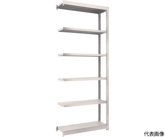 スチールラック M1.5型軽中量棚 860×295×H2100 6段連結 ネオグレー