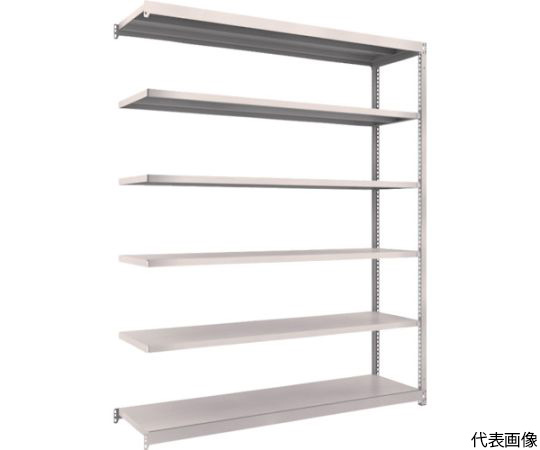 スチールラック M1.5型軽中量棚 1760×445×H2100 6段連結 ネオグレー