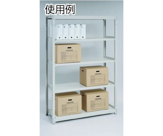 61-3022-42 スチールラック M2型軽中量棚 1160×600×H1800 5段 単体 