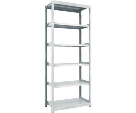 スチールラック M2型軽中量棚 860×450×H2100 6段 単体 ネオグレー