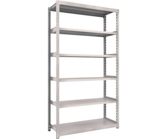 スチールラック M2型軽中量棚 1160×450×H2100 6段 単体 ネオグレー