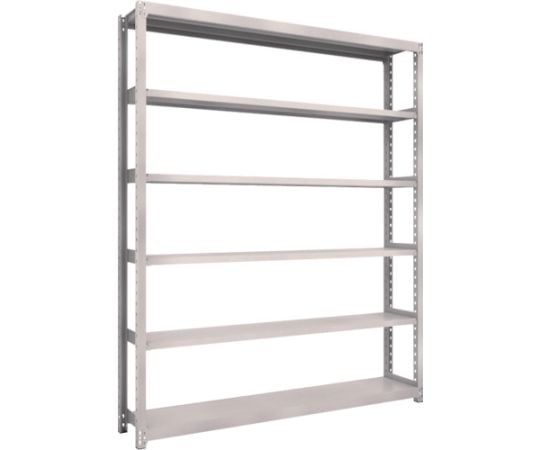 スチールラック M2型軽中量棚 1760×300×H2100 6段 単体 ネオグレー