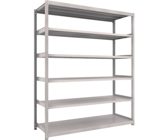 スチールラック M2型軽中量棚 1760×600×H2100 6段 単体 ネオグレー